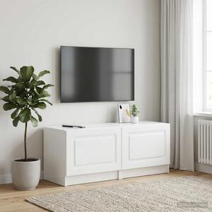 TV szekrény Magasfényű Fehér Szerelt Fa