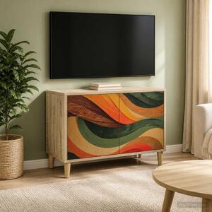 TV szekrény BONN 69 x 33 x 50 cm Sonoma Szerelt Fa