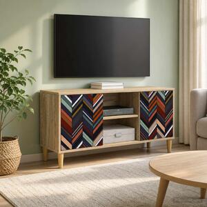 TV szekrény OMMEN 102 x 33 x 50 cm Sonoma Szerelt Fa