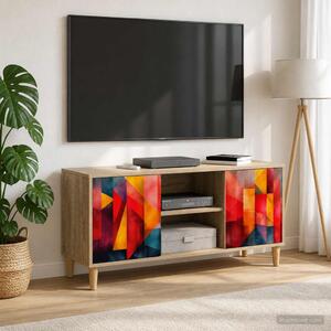 TV szekrény HEESCH 102 x 33 x 50 cm Sonoma Szerelt Fa