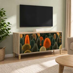 TV szekrény ZAANDAM 102 x 33 x 50 cm Sonoma Szerelt Fa
