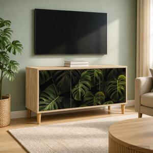 TV szekrény ELBURG 102 x 33 x 50 cm Sonoma Szerelt Fa