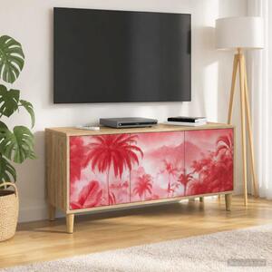 TV szekrény AACHEN 102 x 33 x 50 cm Sonoma Szerelt Fa