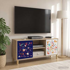 TV szekrény MAINZ 102 x 33 x 50 cm Sonoma Szerelt Fa