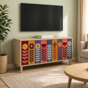 TV szekrény ESSEN 102 x 33 x 50 cm Sonoma Szerelt Fa