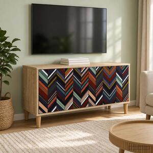 TV szekrény OMMEN 102 x 33 x 50 cm Sonoma Szerelt Fa