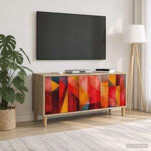 TV szekrény HEESCH 102 x 33 x 50 cm Sonoma Szerelt Fa