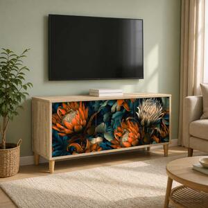 TV szekrény LOCHEM 102 x 33 x 50 cm Sonoma Szerelt Fa