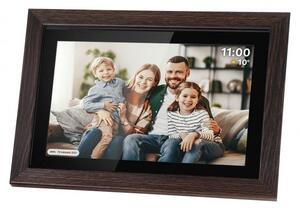 Digitális képkeret Kruger&Matz FRAMEO Wi-Fi 10.1" fa kerettel