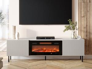 TV-állvány Studium, Közepes sűrűségű farostlemez, Laminált forgácslap, 53x181x42cm, Kasmír