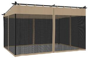 VidaXL Kerti Pavilon - Hálós Oldalakkal - 4x3m