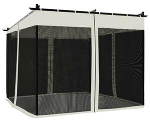 VidaXL Pavilon - Acél - 3x3m - Krémszínű