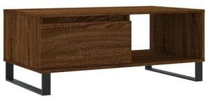 Barna tölgyszínű szerelt fa dohányzóasztal 90x50x36,5 cm (830579)