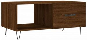 Barna tölgyszínű szerelt fa dohányzóasztal 90 x 50 x 40 cm (829211)