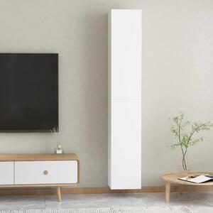 2 db fehér szerelt fa TV-szekrény 30,5 x 30 x 90 cm