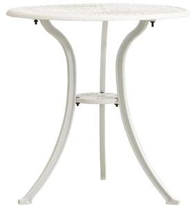 VidaXL fehér öntött alumínium kerti asztal 62 x 62 x 65 cm
