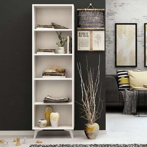 Potena fehér könyvespolc 50 x 162 x 25 cm