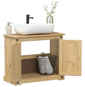 Corona tömör fenyőfa fürdőszobai mosdószekrény 73 x 33 x 60 cm