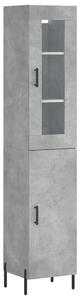 Modern Magas Szekrény - Beton Szürke - 180 cm