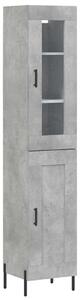 Modern Magasszekrény - Betonszürke - 34,5x34x180 cm