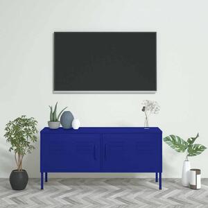 Tengerészkék acél TV-szekrény 105 x 35 x 50 cm
