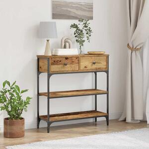 Konzolasztal fiókkal Öreg fa 72.5 x 25 x 75 cm Faanyag