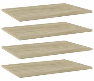4 db sonoma tölgy színű szerelt fa könyvespolc 60 x 40 x 1,5 cm