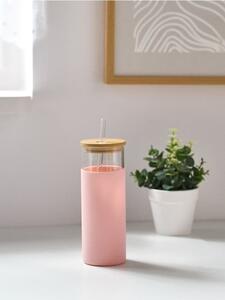 Sinsay - Többször használható pohár szívószállal - pasztellpink