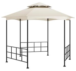 Krémszínű pavilon oldalfalakkal 3,1 x 2,7 m