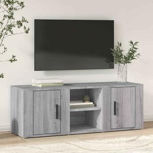 Szürke sonoma színű szerelt fa TV-szekrény 100x31,5x35 cm