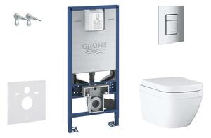 Grohe Rapid SLX - Készlet falra szerelhető, WC és ülőkével, gombok Skate Cosmopolitan S, Rimless, softclose 39603SET-KX