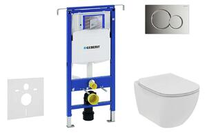 Geberit Duofix - Falra szerelhető szett, WC és ülőke Ideal Standard Tesi, gombok Sigma01, Rimless, SoftClose, fényes króm, fényes króm 111.355.00.5 NE2