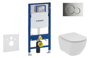 Geberit Duofix - Falra szerelhető szett, WC és ülőke Ideal Standard Tesi, gombok Sigma01, Rimless, SoftClose, fényes króm, fényes króm 111.300.00.5 NE2