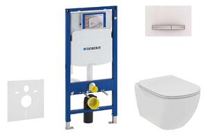 Geberit Duofix - Falra szerelhető szett, WC és ülőke Ideal Standard Tesi, gombok Sigma50, perem nélküli, SoftClose, alpesi fehér 111.300.00.5 NE8