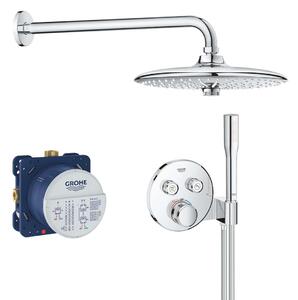 Grohe Grohtherm SmartControl - Zuhanyszett Perfect rejtett termosztáttal, 3 fúvókával, krómozott 34744000