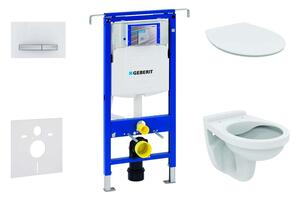 Geberit Duofix - Készlet falra szerelhető, Alpha WC ülőkével, Sigma50 gomb, alpesi fehér 111.355.00.5 ND8