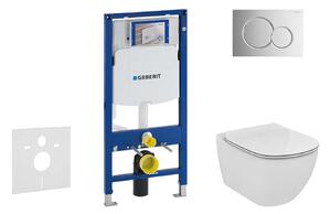 Geberit Duofix - Falra szerelhető szett, WC és ülőke Ideal Standard Tesi, gombok Sigma01, Aquablade, SoftClose, fényes króm, fényes króm 111.300.00.5 NU2