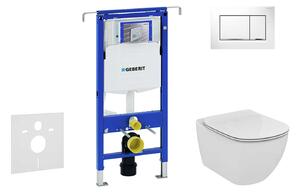 Geberit Duofix - Ideal Standard Tesi fali WC és ülőkés szett, Sigma30 gombok, Aquablade, SoftClose, fehér/fényes króm, fehér/fényes króm 111.355.00.5 NU5