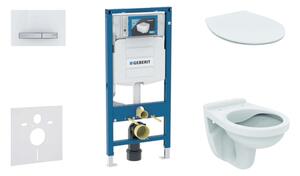 Geberit Duofix - Készlet falra szerelhető, Alpha WC ülőkével, Sigma50 gomb, alpesi fehér 111.300.00.5 ND8