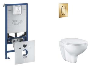 Grohe Rapid SLX - Készlet fali beépítéshez, WC, SoftClose ülőkével és Arena Cosmopolitan gombbal S, Cool Sunrise SANI11BB4105