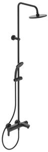 Ideal Standard Cerafine O - Zuhanyszett kádkeverővel, 200 mm átmérőjű, 1 vízsugár, fekete BC749XG