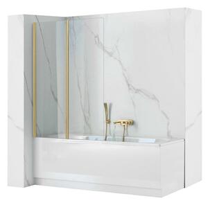 Fürdőkádparaván Rea Agat-2 80cm BRUSH GOLD