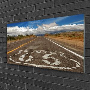 Modern üvegkép Way of the Desert Highway