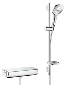 Hansgrohe Raindance Select E - 120-as zuhanykészlet Ecostat Select termosztáttal, 3 fúvókával, fehér/króm 27038400