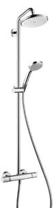 Hansgrohe Croma 220 - Zuhanyszett Zuhanycső termosztáttal, 220 mm, 4 fúvókával, krómozott 27185000