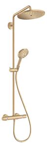 Hansgrohe Croma Select S - Zuhanycső 280 zuhanykészlet termosztáttal, EcoSmart, csiszolt bronz színben 26891140