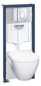 Grohe Solido - Készlet falra szerelhető, WC és softclose ülőkével, Skate Cosmopolitan gomb, króm 39468000