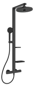 Ideal Standard ALU+ - Zuhanyszett termosztáttal, átmérő 26 cm, 2 fúvókával, selyemfekete színben BD583XG