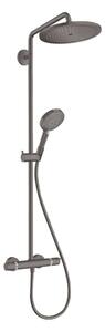Hansgrohe Croma Select S - Zuhanycső 280 zuhanykészlet termosztáttal, EcoSmart, csiszolt fekete króm 26891340