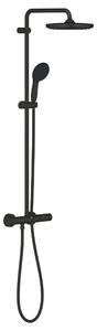 Grohe Vitalio Start - Zuhanyszett termosztáttal, átmérő 25 cm, 2 fúvókával, fekete matt 266772431